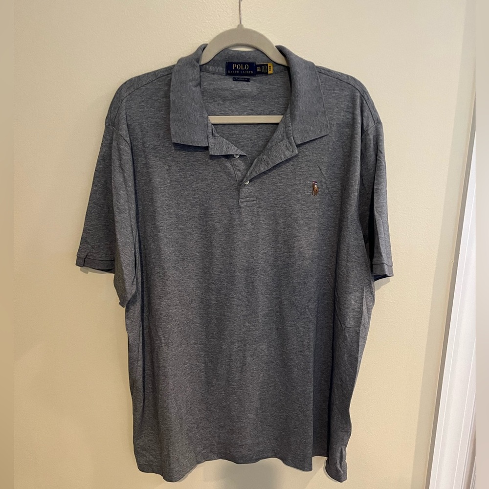 Men’s gray Ralph Lauren polo shirt XXL